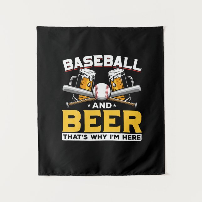 Tapete De Parede Beer Drinker Baseball Beer Humor Birthday (Frente)