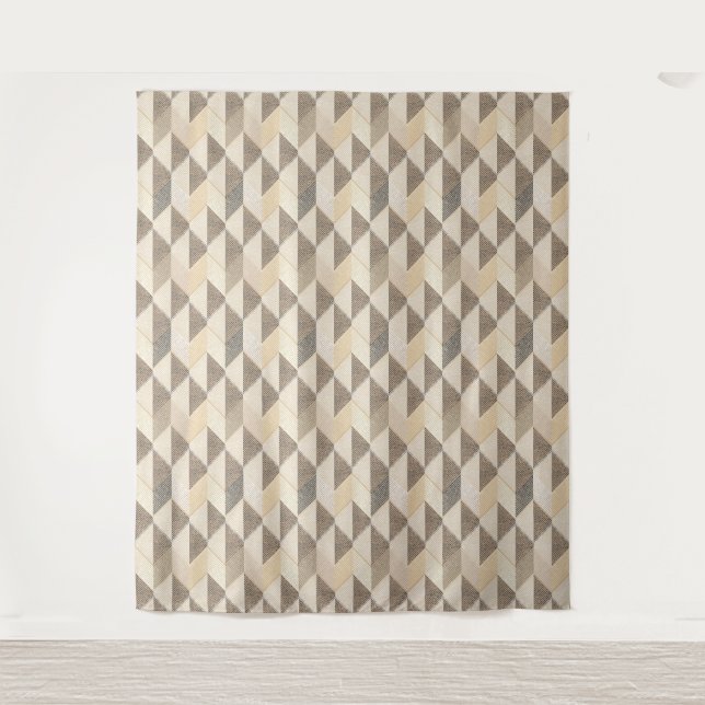 Tapete De Parede Beige, padrão texturizado de cinzas. (Frente)