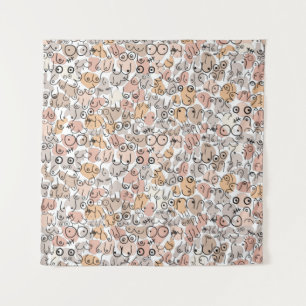 Tapete De Parede beige woman fun breast