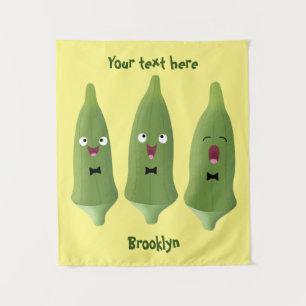 Tapete De Parede Bela caricatura de okra