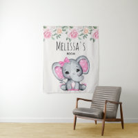 Bela cor-de-rosa Elefante para Bebê e sala de Rosa