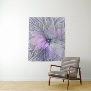 Tapete De Parede Beleza Impressionante Flor de Arte Fractal Abstrat