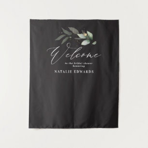 Tapete De Parede Bem-vindo ao chuveiro de noiva Eucalyptus black go