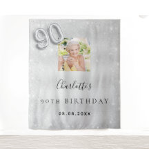 bem-vindo ao pó glitter prateado de foto de aniver