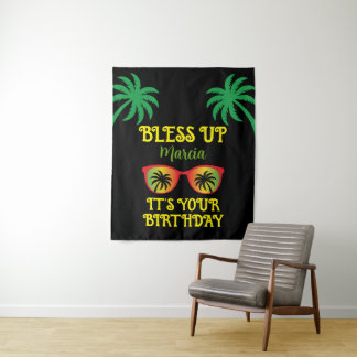 Tapete De Parede Bendito seja o aniversário jamaicano feliz
