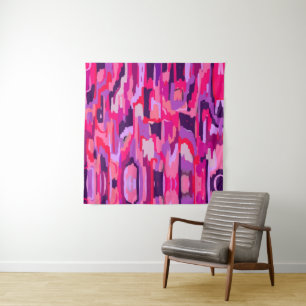 Tapete De Parede Berry Patch: Abstrato vermelho e rosa