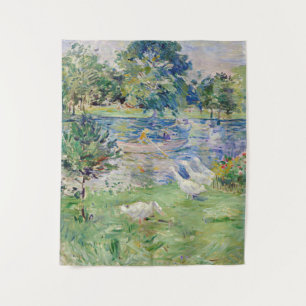 Tapete De Parede Berthe Morisot - Rapariga num Barco com Gansos