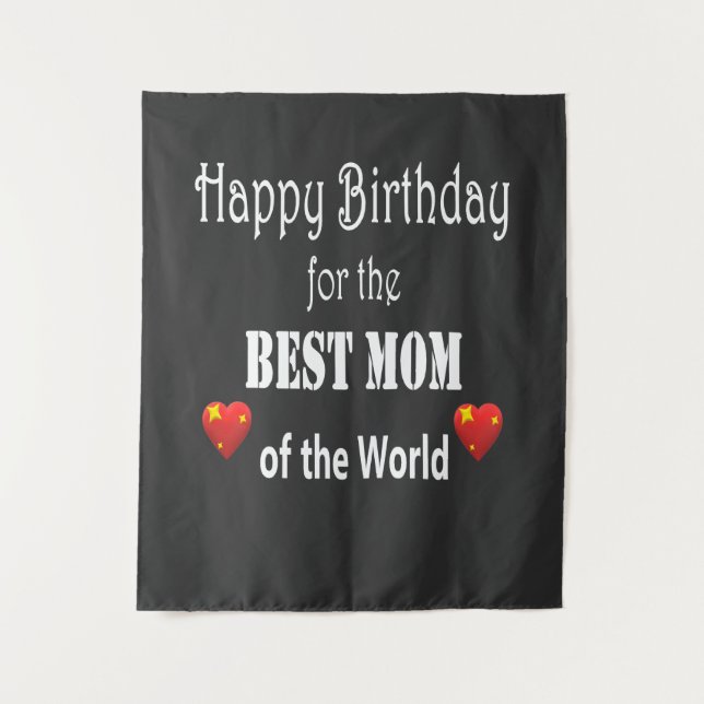 Tapete De Parede Best Mom Birthday Design (Frente)