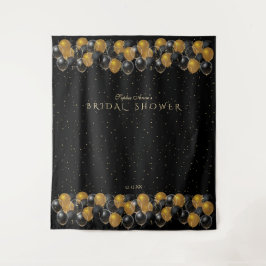 Tapete De Parede Bexigas Pretas Douradas Chá de Noiva Cabine de Fot