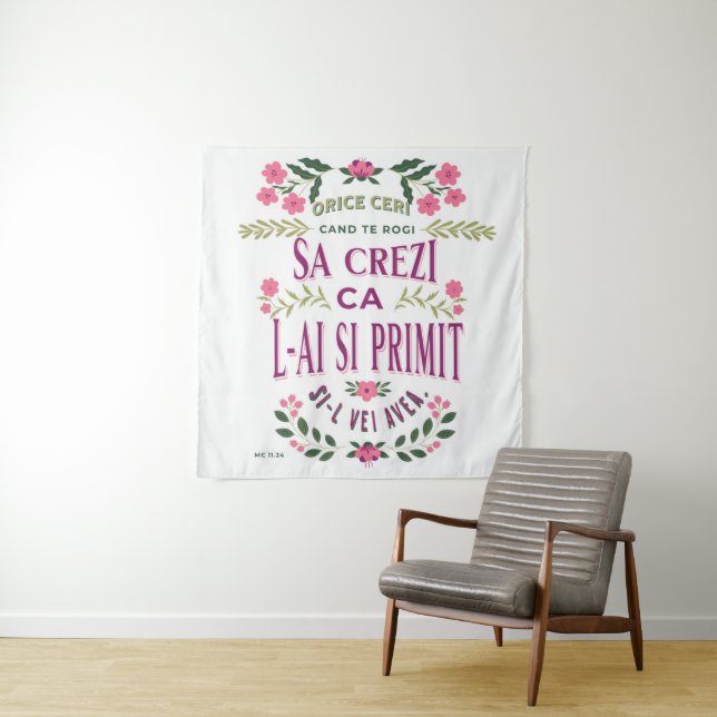 Tapete De Parede Bible verse in Romanian for Faith MC 11.24 (In Situ)