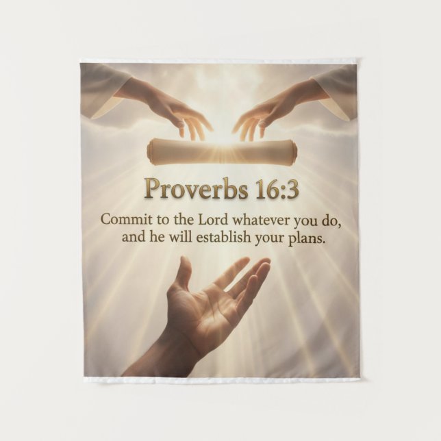 Tapete De Parede Bible Verse Inspired Tapestry (Frente)