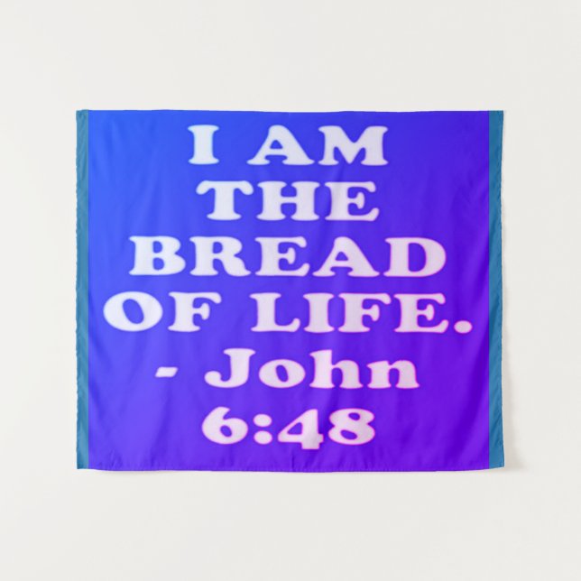 Tapete De Parede Bíblia verso de John 6:48. (Frente (Horizontal))
