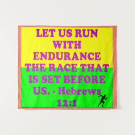 Tapete De Parede Bíblia verso dos hebreus 12:1.