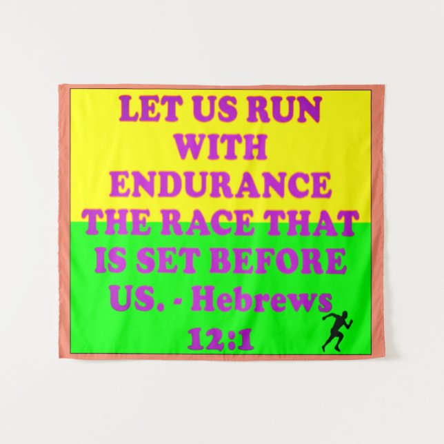 Tapete De Parede Bíblia verso dos hebreus 12:1. (Frente (Horizontal))