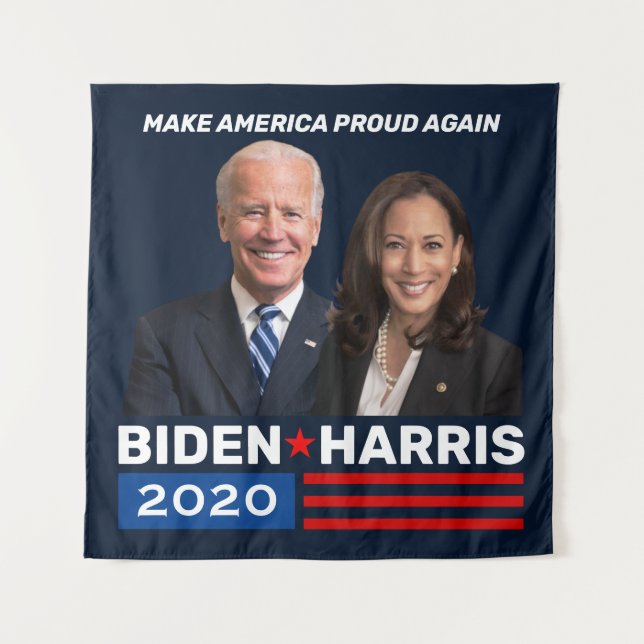 Tapete De Parede Biden Harris 2020 Blue Campaign Banners (Frente)