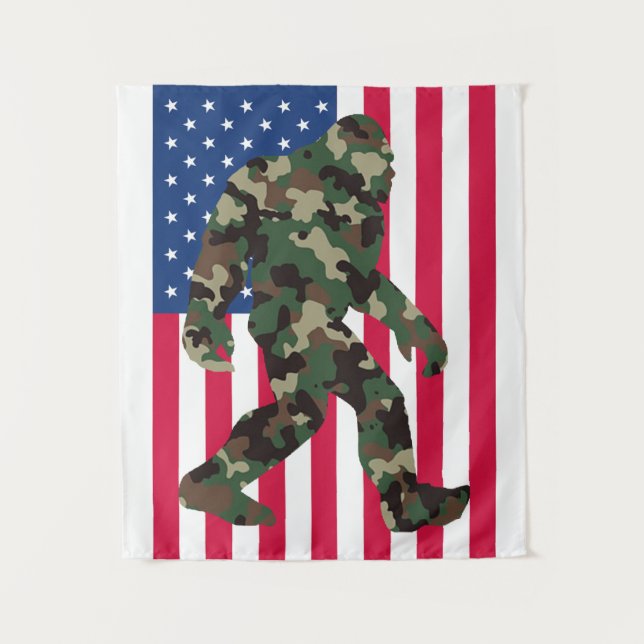 Tapete De Parede Bigfoot Sasquatch Camuflagem (Frente)