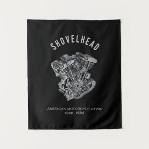 Tapete De Parede Bike de Desenho do Motor Vtwin de Motociclo HD