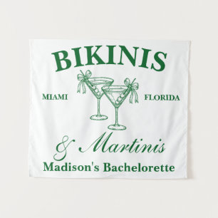 Tapete De Parede Bikinis & Martinis Personalizados Festa de Solteir