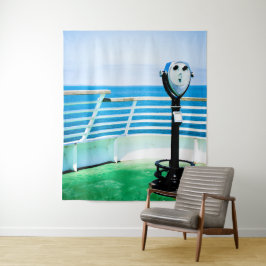 Tapete De Parede Binóculos Turísticos Azuis e Verdes