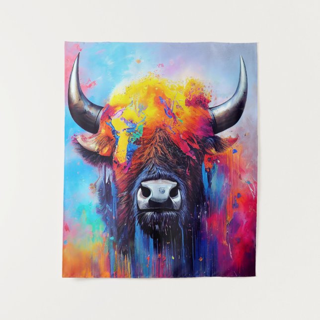 Tapete De Parede Bison Animal Discovery Adventure Planet Nature (Frente)