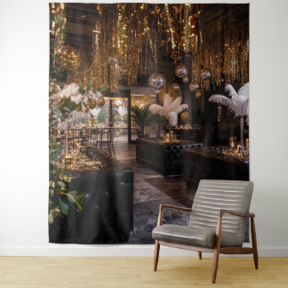 Tapete De Parede Black and Gold Art Deco Back Drop