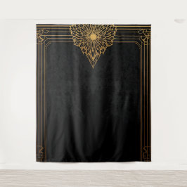 Tapete De Parede Black and Gold Art Deco Backdrop