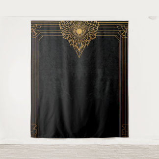 Tapete De Parede Black and Gold Art Deco Backdrop