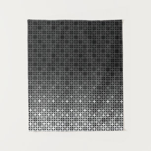 Tapete De Parede Black and white geometric gradient pattern