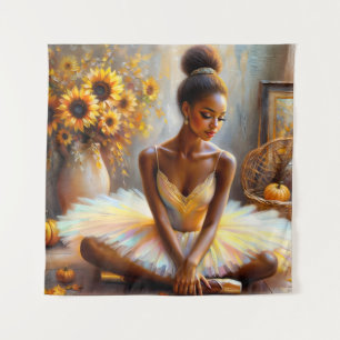 Tapete De Parede Black Ballerina Autumn Art