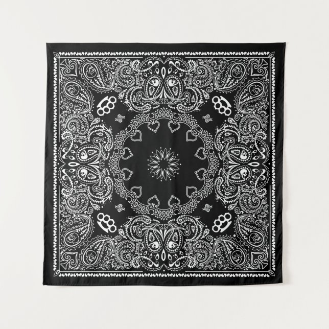 Tapete De Parede Black Biker Bandanna (Frente)