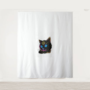 Tapete De Parede Black Cat Meowgic, Bruxa de Halloween, Caneta de b