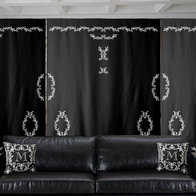 Tapete De Parede Black & White Floral Acanthus Leaf Make Your Own (Criador carregado)