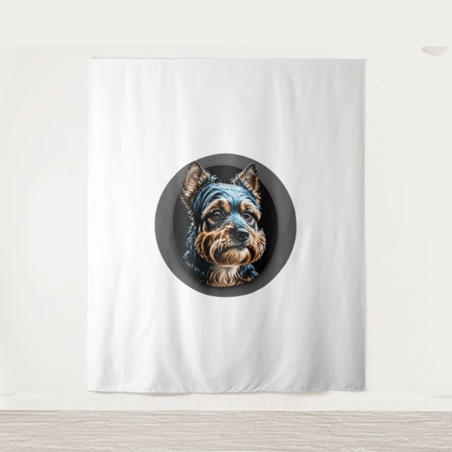 Tapete De Parede black yorkshire terrier (Frente)