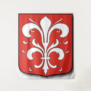 Tapete De Parede Blindagem branca Fleur-de-Lis - nobreza e elegânci