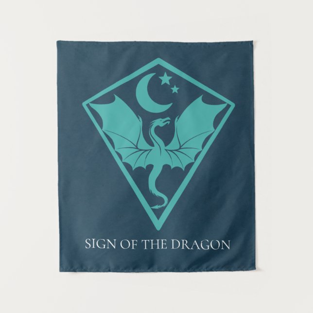 Tapete De Parede Blindagem do símbolo Dragon Sigil (Frente)