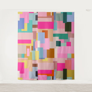 Tapete De Parede Bloco de cores geométricas do Abstrato Moderno do