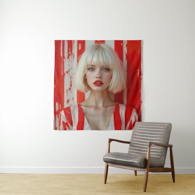 Tapete De Parede  Blonde bob hair woman cinematic portrait  (In Situ)