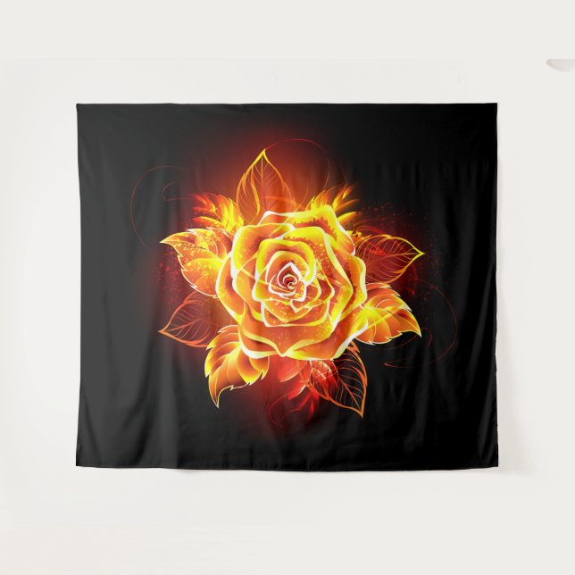 Tapete De Parede Blooming Fire Rosa (Frente (Horizontal))