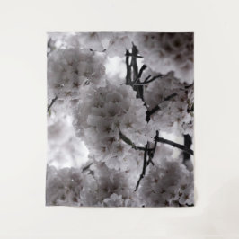 Tapete De Parede Blossomas de Cereja Pretos e Brancos