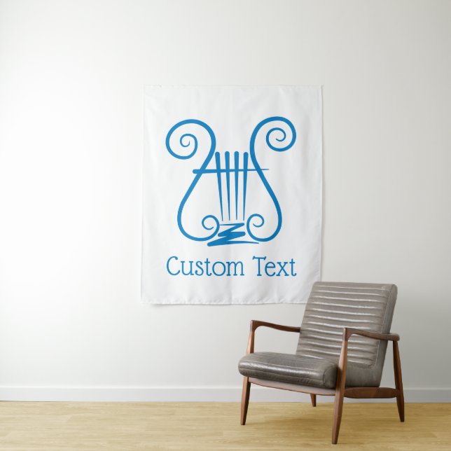 Tapete De Parede Blue Lyre (In Situ)