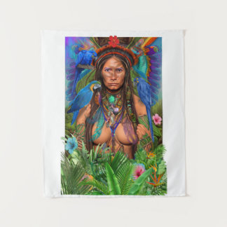 Tapete De Parede Blue Macaw Hummingbird Queen