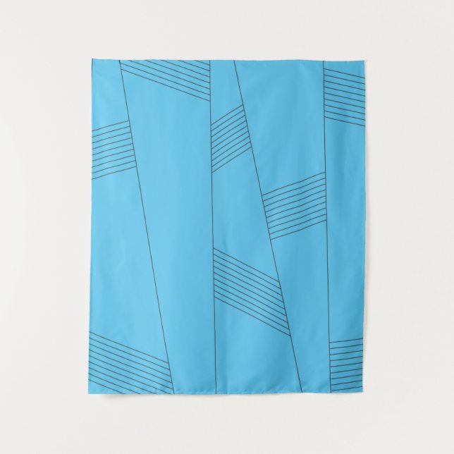 Tapete De Parede Blue, simple, elegant, abstract line pattern (Frente)