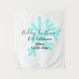 Tapete De Parede Blue snowflakes holiday camping house place date