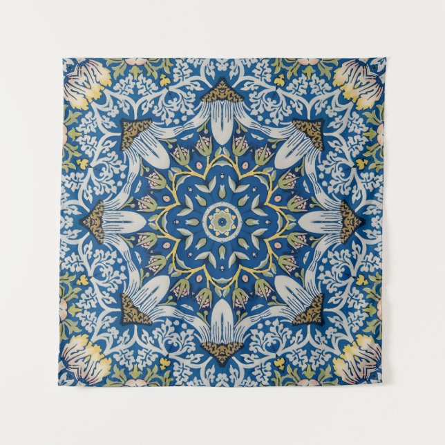 Tapete De Parede Bluebell Harmony - Floral Mandala (Frente)