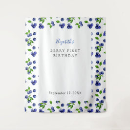 Tapete De Parede Blueberry Berry Primeiro Aniversário Simples