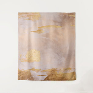 Tapete De Parede Blush Dourado rosa e textura Dourada