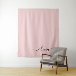 Tapete De Parede Blush Dusty Pink Modern Script Girly Monograma Nom<br><div class="desc">Nome do Monograma Simples e Tapeçaria de Script Rosa Pidorento. Isto faz o doce e perfeito aniversário de 16 anos,  casamento,  chá de panela,  aniversário,  chá de fraldas ou festa de solteira presente para alguém que ama luxo de luxo e estilos quíticos.</div>