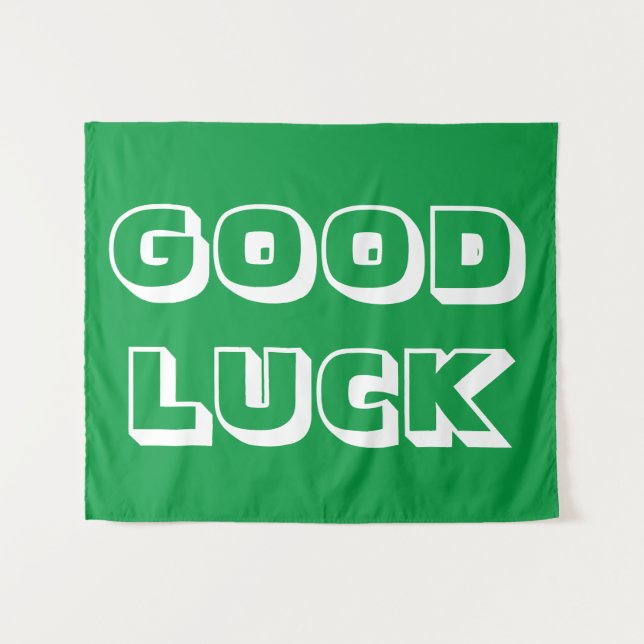 Tapete De Parede Boa sorte, branco verde (Frente (Horizontal))