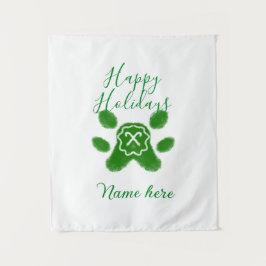 Tapete De Parede Boas festas, animais de estimação de cães verdes e