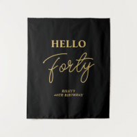 Boas-vindas ao aniversário de 40 anos Black & Dour